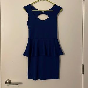 Blue Peplum Dress from Deb